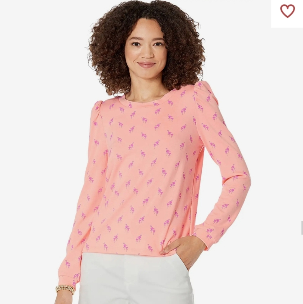 Lilly Pulitzer Jansen flamingo sweatshirt Me and my minnie